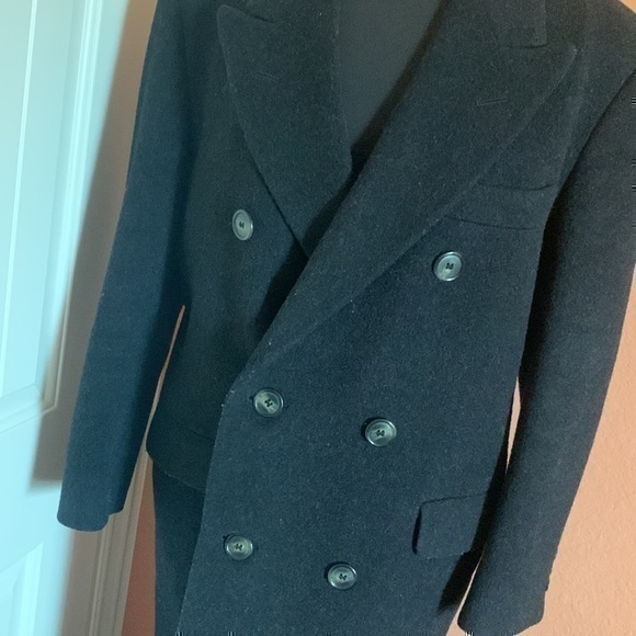 Hammersley England Dark Grey Wool Peacoat 38 Short - Picture 3 of 16